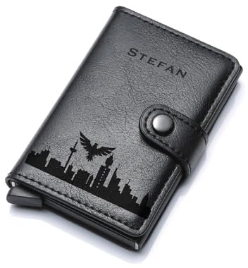 aina Frankfurt Kreditkartenetui, Personalisierbar mit Namen, Geldbörse für Herren - Geschenkidee