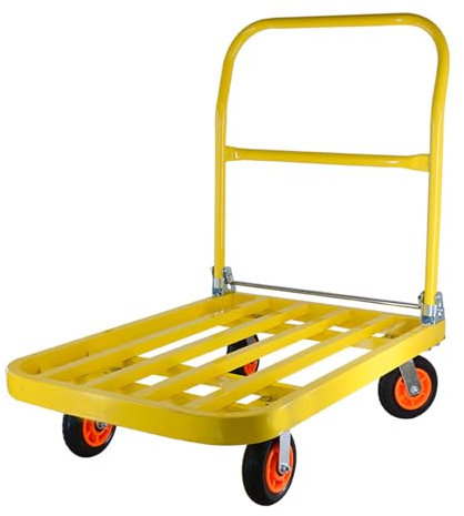 Transportwagen - Klappbar - Bis 200 kg Tragkraft - Plattformwagen -Transporthilfe mit Lenkrollen/Paketwagen/Klappwagen aus Aluminium (70cm)
