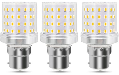 Tupolife 9W B22 Bajonett LED Leuchtmittel 820lm Extra Hell Ersatz 80W, B22d Kompakt G45 A15 Kleine Warmweiß 3000K, B22d Sockel LED Glühbirne 820lm AC100-265V Nicht Dimmbar, 3 Stück