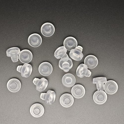 SIMAIYUN Glas-Tischplatten-Stoßstangen mit Stiel, transparente Gummi-Greifer für 0,6 cm Loch, rutschfeste Terrassentisch-Abstandshalter für Tisch, Möbel, Schrank, 30 Stück