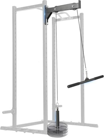 FVNBXG Cable Pulley System, LAT Pull Down Machine, Weight Pulley System, Cable Machine, LAT Pulley System for Smith Machine, Power Cage, Power Rack, Squat Rack (for 0.6 inch / 16mm Power cage)