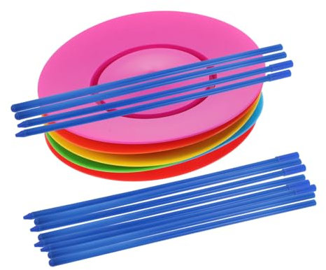 FOYTOKI 6pièces Plaques à Jongler avec Bâtons Jouet Équilibre pour Performances De Et Spectacles De Jonglage