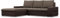 Mebligo - Ecksofa mit Schlaffunktion und Bettkasten Aurora, Eckcouch mit Ottomane Links, Sofa L Form (BxTxH) 243 x 200 x 92 cm, Couch Wohnzimmer, Ecke Sofa, Braun + Braun (Samt und Kunstleder)