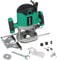 Hoteche Fresadora superior, 2100 W, 12 mm, 8000-23500 rev/min, profundidad de trabajo de 55 mm, placa base de aluminio, incluye accesorios