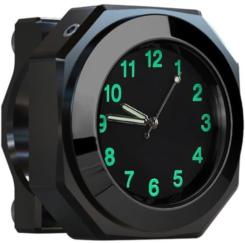 YeahBoom Motorraduhr für Lenker Wasserdicht,Motorrad Lenkeruhr,Fahrraduhr für Lenker,Lenkeruhr Motorrad,Motorrad-Uhren,wasserdichte Nachtleuchtende,Lenkerhalterung Uhr für Motorräder Elektrofahrzeuge