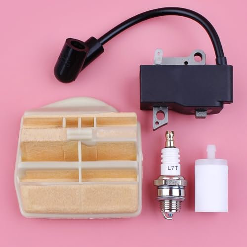 SXLOZMD Gartengeräte Zündspulenmodul Air Fuel Filter Zündkerze for Husqvarna 445 450 445E 450E Kettensäge Ersatzteil 573935702