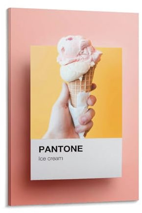 KBGDFSDF Pantone Eiscreme-Kunstposter auf Leinwand, Poster, Schlafzimmer, Dekoration, Landschaft, Büro, Raumdekoration, Geschenk, 50 x 75 cm
