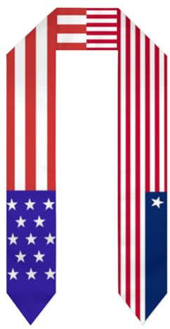 AOOEDM Liberia Liberianische Amerika-Flagge Abschlussstola Schal Schärpe für Männer Frauen