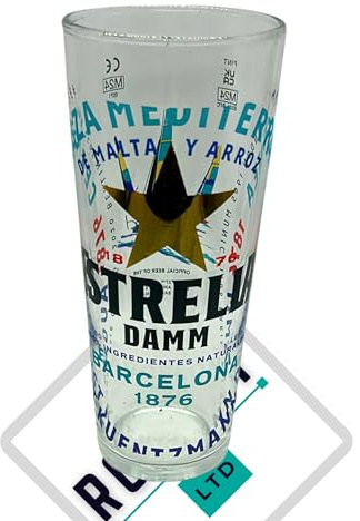 Estrella Damm Verre à bière nucléée 590 ml X1 Roxley Bar Man Cave