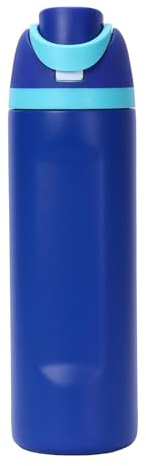 32 oz Insulated Stainless Steel Water Bottle with Straw for Sports, Travel, and School BPA-Free Leakproof Sports Water Bottle (Dark Blue, 24Oz)