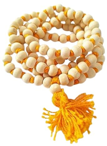Tongari Tulsi Mala Rosenkranz Basilikum Tulsi Jaap Mala 108 Perlen für Puja