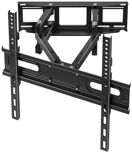 Support Mural TV, Support TV Mural Orientable et Inclinable pour Téléviseurs 32-70 Pouces jusqu'à 50kg, Fixation Murale TV pour Écrans Plats LCD LED, VESA Max 400x400mm