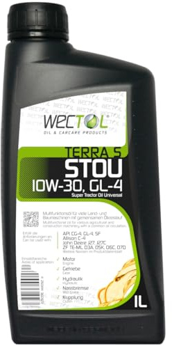 WECTOL Terra S 10W-30 1L / API SF/CG-4/GL-4, Cat TO-2, John Deere J27 / J20C