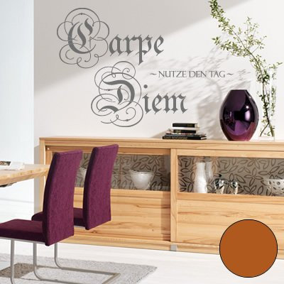 Klebesüchtig A275 Wandtattoo Carpe Diem 60cm x 41cm haselnuss Dekoration - Bad - Wohnzimmer - Aufkleber - Wandsticker