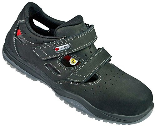 SIXTON Sicherheits Sandale Mambo S1P SRC ESD nach EN ISO 20345:2011 Farbe: schwarz