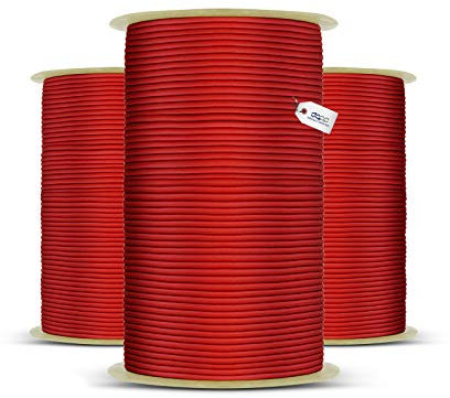40m corde élastique câble 10mm rouge - plusieurs tailles et couleurs
