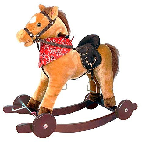 Tachan - Caballo Balancín con ruedas, marrón (Tachan 7272021W)
