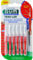 GUM TRAV-LER rot Kerze 0,8 mm antibakterielle Interdentalbürsten, 5 pz Spazzole interdentali