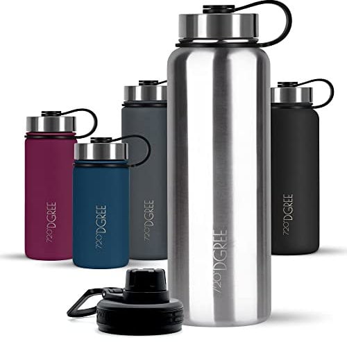 720°DGREE Bouteille Isotherme noLimit – 950ml | Gourde en Acier Inoxydable d'eau, thé, café, jus, Boisson Chaud ou Froid | Premium de Isolée sous Vide + Gratis Sport Couvercle