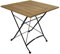TPFGarden Kurgarten Klapptisch JAKAMI aus Teakholz 75x75cm Stahlgestell Schwarz