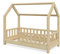 VitaliSpa Hausbett Wiki, Bett aus Holz, Naturholz, 70x140 cm offen