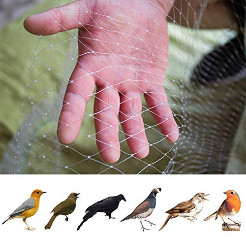 JYCRA Vogelnetz, 4 m x 10 m, Nylon, Gartennetz, Vogelschutznetz, Teichnetz, Pflanzennetz, Obstschutz, Netz, für Haustiere, Nagetiere, Vogelkontrolle.