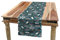 ABAKUHAUS Pinwheel Tischläufer, Frühlings-Blumen-Blumenblätter, Esszimmer Küche Rechteckiger Dekorativer Tischläufer, 40 x 180 cm, Petrol Blau Orange und Gelb