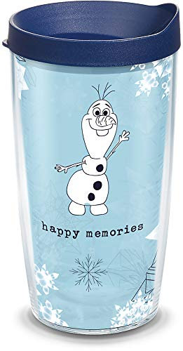 Tervis Disney - Frozen 2 - Olaf Made in USA Double Walled Insulated Tumbler Travel Cup Keeps Drinks Cold & Hot, 16oz, Classic