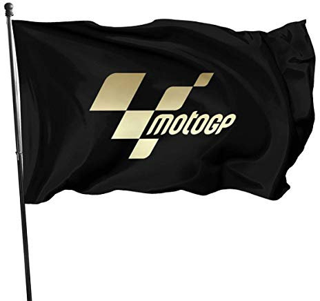 MYGED MotoGP-Logo Benutzerdefinierte leichte Flagge 3x5 Ft, einseitige Gartenflaggen für den Innen- und Außenbereich UV-geschützt