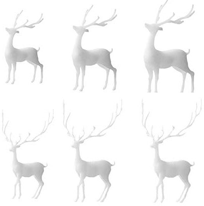 6 Stück Mini-Elch-Harz-Formfüller-Set, Kunststoff-Rentier, Kunstharzfüller, Ständer, Elch-Hirsch-Form, 3D-Wald, Mikro-Landschaft, Zubehör für Heimwerker, Basteln, Füllung, Form, Schmuckherstellung