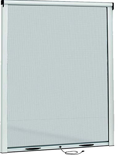 Mosquitera enrollable para ventanas correderas vertical reducible 9010 blanco (80 x 170 cm)