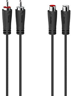 Hama - Prolunga audio 2 spine RCA maschio - 2 spine RCA femmina 3,0 m