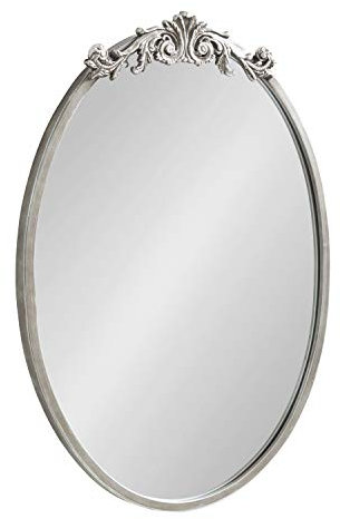 Kate and Laurel Arendahl Wandspiegel Ornamente Glam Oval 18x24 Antik Silber Wunderschöner böhmischer Spiegel für Wand