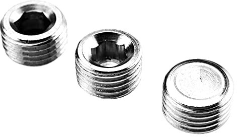 eMagTech 1/4 Inch BSP Blanking Plug Screw End Cap Internal Hex Thread Pipe Connector for Air Compressor Switch