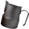 Abcsea 1 Pieza Jarra de Leche de Acero Inoxidable, Jarra de Espuma de Leche, Jarra de Acero Inoxidable, Estilo Europeo, Negro 500ml/17oz