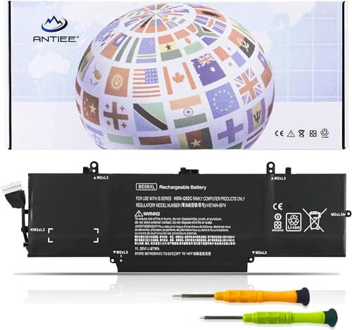 ANTIEE 67Wh BE06XL Laptop Batteria per HP Elitebook 1040 G4 Folio 14-inch Series HSTNN-IB7V HSTNN-DB7Y 918045-1C1 918045-171 918045-2C1 918108-855 HSN-Q02C BEO6XL 918181818 0-855 11,55 V