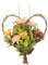 TüRkranz FrüHling,Türkranz Wandkranz, Frühlingskränze, Herz hängen Dekoration 25 cm Herbst Kranz Rattan Chrysantheme Blumen Künstliches hängendes Herz Blumengirlande für Tür Wanddekoration