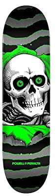 Powell Peralta PP Skateboard-Brett / Deck, 20,3 cm, silberfarben / Grün