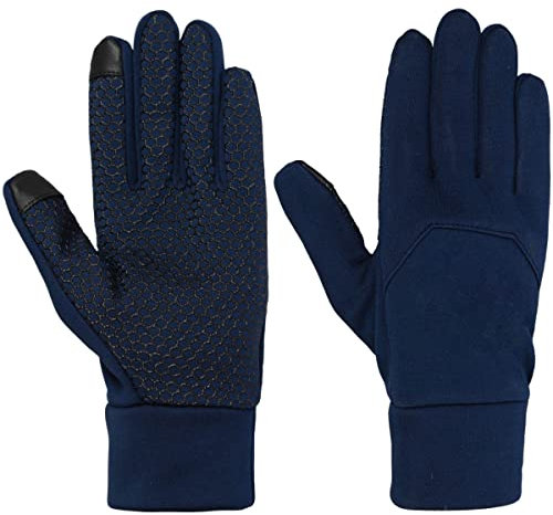 RL24 - Winter Reithandschuhe für Kinder Wien | warme Winterhandschuhe zum Reiten | wasserabweisend & mit Grip | gefütterte Handschuhe in Dunkelblau | Unisex Reitbekleidung 6 Jahre