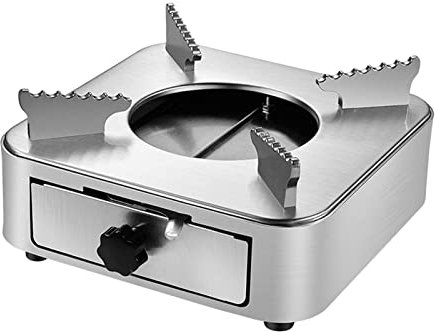 Harilla Mini-Spiritusbrenner Spirituskocher Leichte Brenner Ofen Winddicht für Camping Kochen Outdoor Wandern, Silber