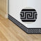 Funlife 1 Rolle Selbstklebende PVC Tapete bordüre, Tapetenbordüre Wandtatoo in griechischem Stil, Wandbordüre Klebefolie für Bad Spiegel Küche Fliesen, wasserdichte Raumdekoration, 10x200cm, Grau