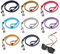 Morices 8 Pcs Adjustable Leather Eyeglass Straps, Multicolor Anti-slip Eyeglass Chains Cords Lanyard Eyewear Retainers, Sport Sunglass Retainer Glasses Holder Strap for Men Women and Kids