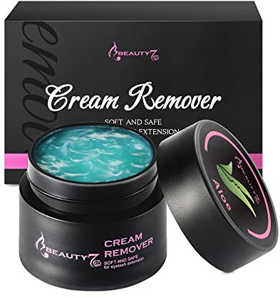 Beauty7 Wimpernkleber Entferner Cream Wimpernverlängerungslöser Grün Wimpernkleber Lösemittel wimpern extension Entferner Remover Cream Wimpernverlängerung Klebstoffentferner Cremetyp 5ml Duft: Aloe
