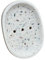 Porte savon salle de bain avec drain en jesmonite - Effet terrazzo léger - Collection Terrazzo - fait main en France - 13 x 9 x 1.8 cm