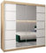 ABIKSMEBLE Armoire Verona 4 - Dressing Chambre Adulte - Penderie Vêtement - Garde-Robe 3 Portes Coulissantes avec Miroir