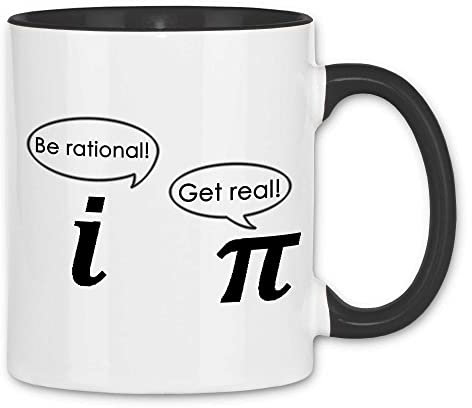 wowshirt Tasse Mathe Pi 314 Imaginäre Komplexe Zahl Mathe-Lehrer Geek Uni Student Nerd Gag, Farbe:White - Black