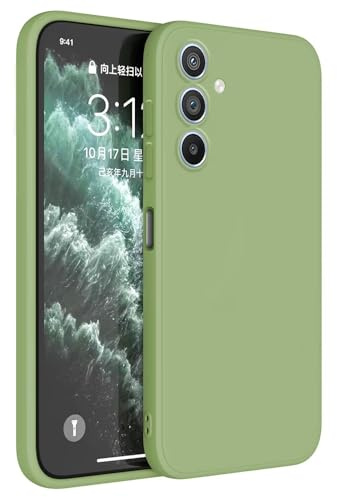Topme Funda para Samsung Galaxy A54 5G (6.4 Inches) Carcasa Caja Case Estuche, Funda Protectora de Piel de Silicona TPU - Verde Matcha