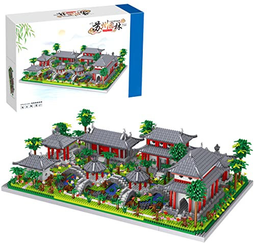 Auspcers Ensemble de Blocs de Construction Miniature de 4179PCS sur Le thème de l'architecture Ancienne Chinoise du Jardin de Suzhou, Blocs de Construction d'architecture Chinoise