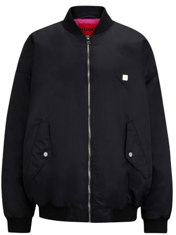 HUGO Damen Flesiane-1 Outerwear_Jacket, Black1, XL EU