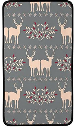 rethyrel Handtücher mit Weihnachtsmotiv, Hirschmotiv, Korallensamt, Gesichtshandtücher, Waschlappen, Badetuch, Strandtuch, 40 x 71 cm